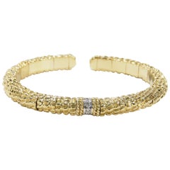 18 Karat Flexible Diamond Bangle Yellow Gold