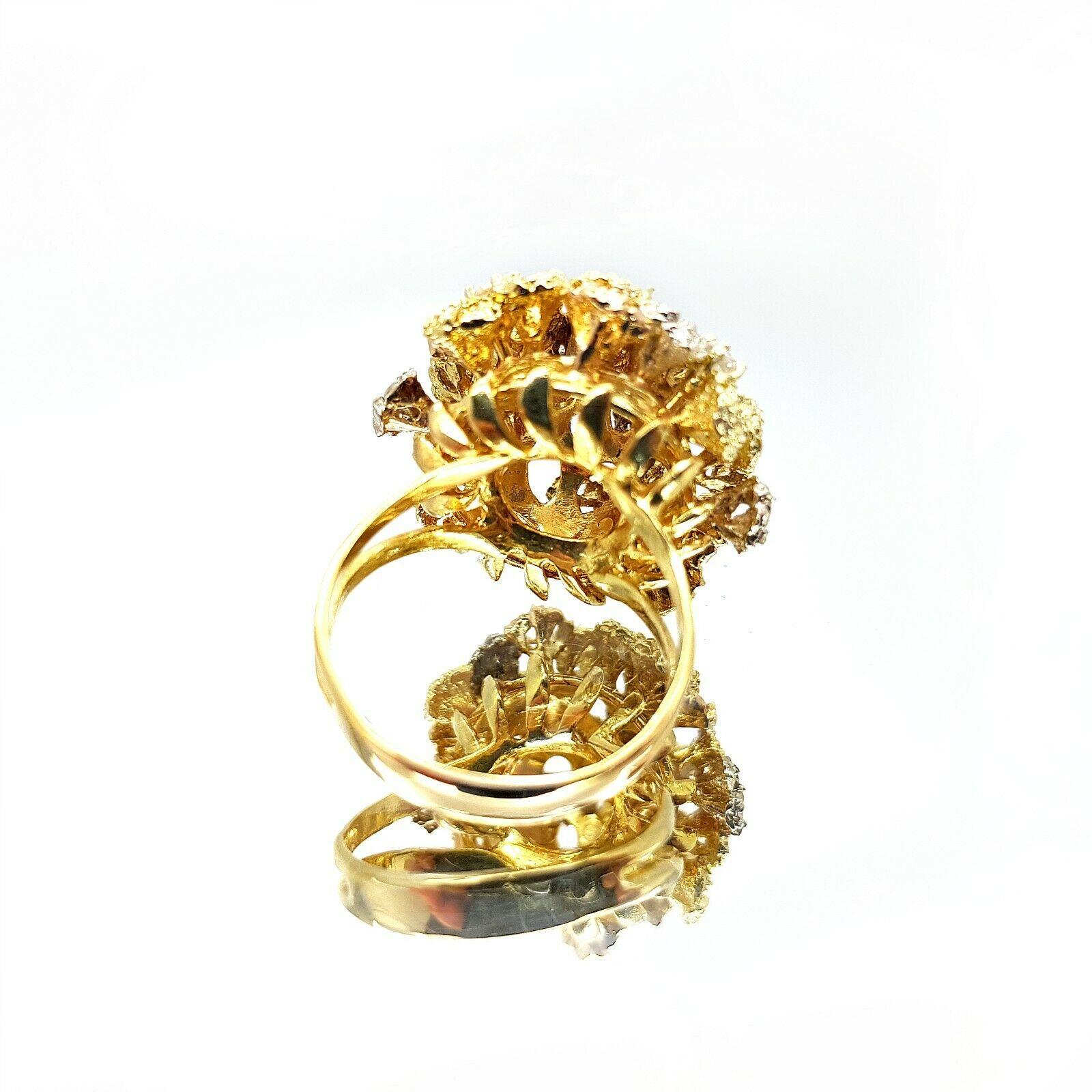  Dies ist eine schöne 18k Blumenstrauß Ring mit Diamanten, die eine etwa 0,40 Karat Gesamtgewicht hat, aber es kann die Größe angepasst werden, um jeden Finger passen. 
Spezifikationen:
    Hauptstein:DIAMONEN
    Diamanten: 10PCS
    Karat