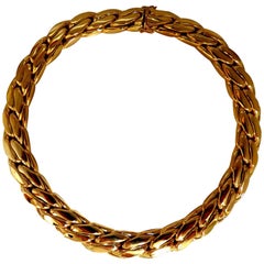 18 Karat Germany Tight Figaro Gold Necklace 151 Grams