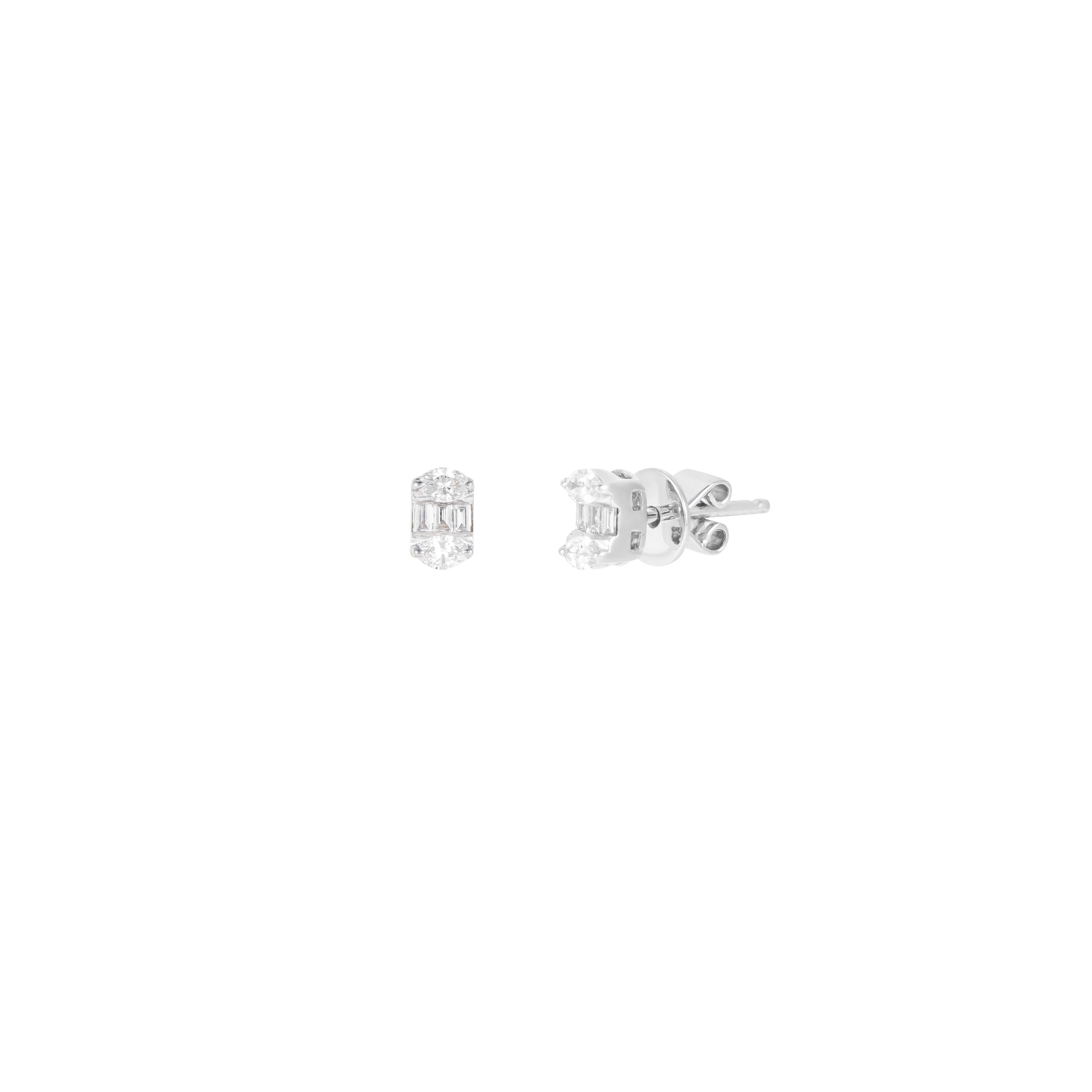 18 Karat Gold 0,42 Karat Diamant-Ohrstecker (Zeitgenössisch) im Angebot