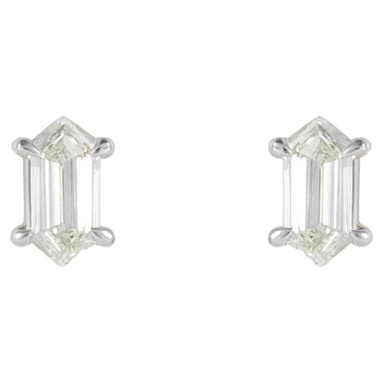 Pendientes de oro de 18 quilates con diamantes de 0,7 quilates