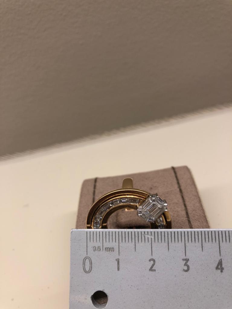 pie cut diamond ring