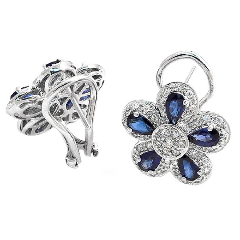Type: Earrings
Top: 16.5 mm
Band Width: 16.5 mm
Metal: White Gold
Metal Purity: 18K
Hallmarks: 18K
Total Weight: 9.2 Grams
Stone Type: 0.75 Ct Diamonds VS2 G-F 2.66 CT Natural Blue Sapphire
Condition: New
Stock Number: BL122