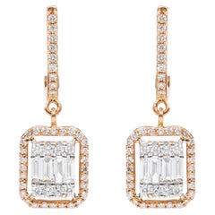 18 Karat Gold 0,89 Karat Diamant Ohrringe