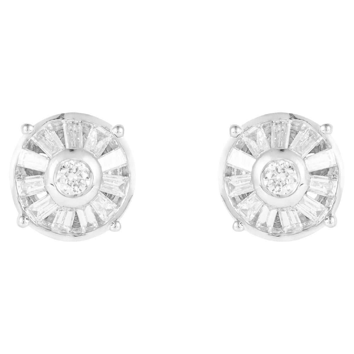 Pendientes de oro de 18 quilates con diamantes de 0,9 quilates