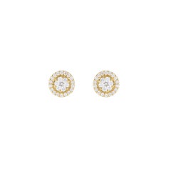 Pendientes de oro de 18 quilates con diamantes de 0,93 quilates