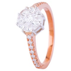 18 Karat Gold 1.00 Carat Diamond Engagement Ring