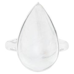 Bague solitaire en or 18 carats avec pierre de lune de 10,96 carats