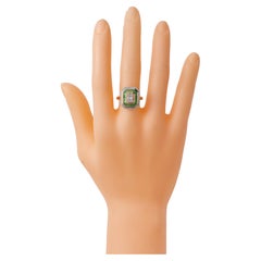 18 Karat Gold 1.22 Carat Diamond "Invisible-Set" and Tsavorite Cluster Ring