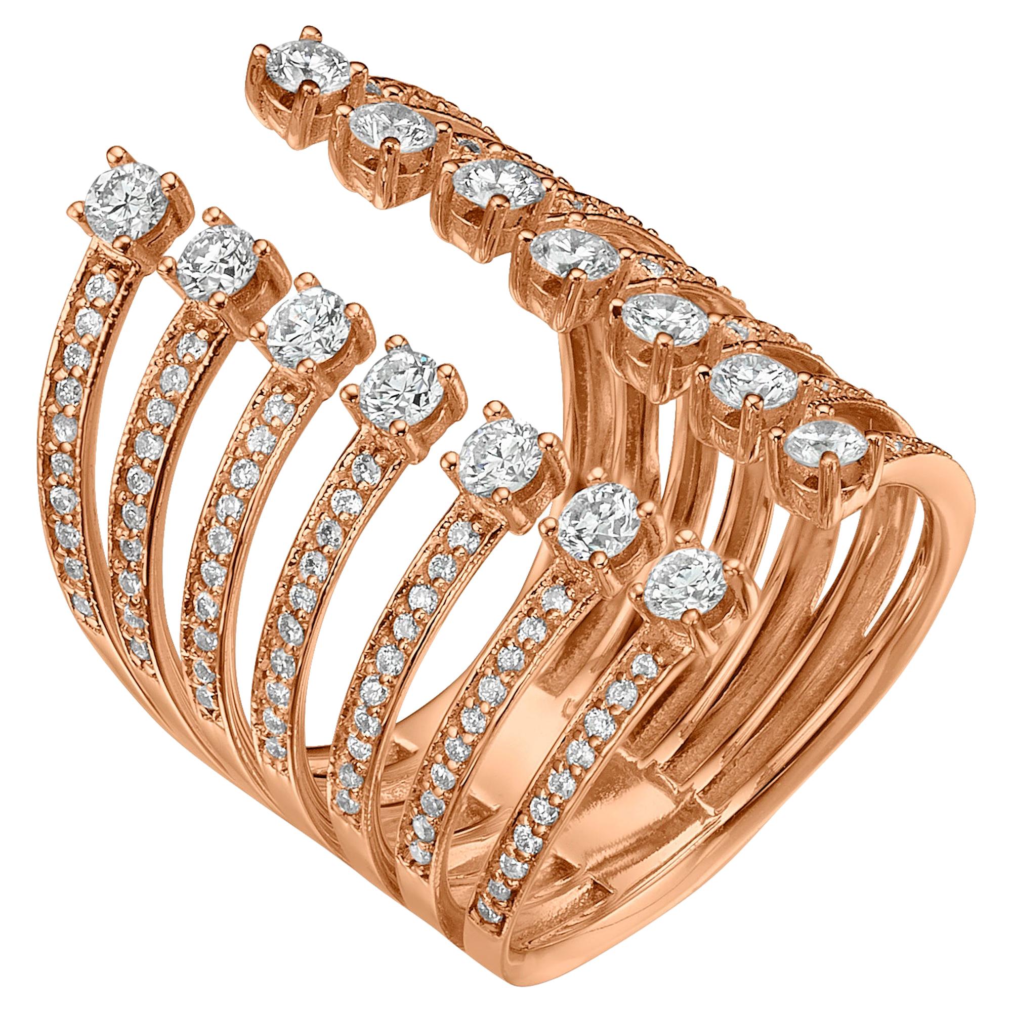 18 Karat Gold, 1.3 Carat, F Color, VS Clarity, MultiLayer Diamond