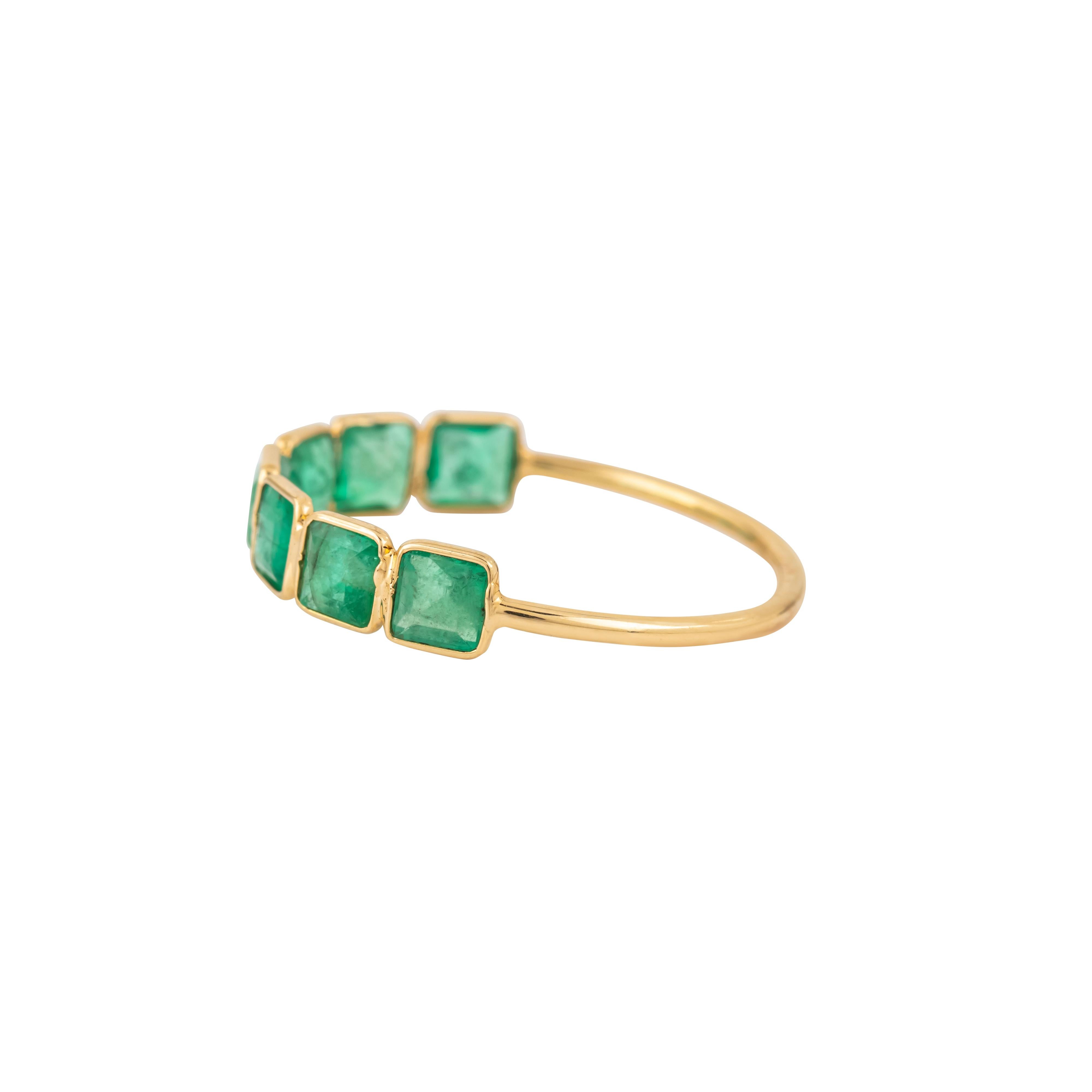 An extraordinary blend of timeless elegance and modern flair, this 18 Karat Gold 1.35 Carat Emerald Fashion Ring brings the allure of fine craftsmanship to the forefront. At its heart is a radiant 1.35-carat emerald, meticulously cut to reflect