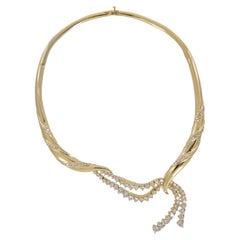 18 Karat Gold 13.70 Cttw Collar Necklace by Award Winning Designer Jose Hess