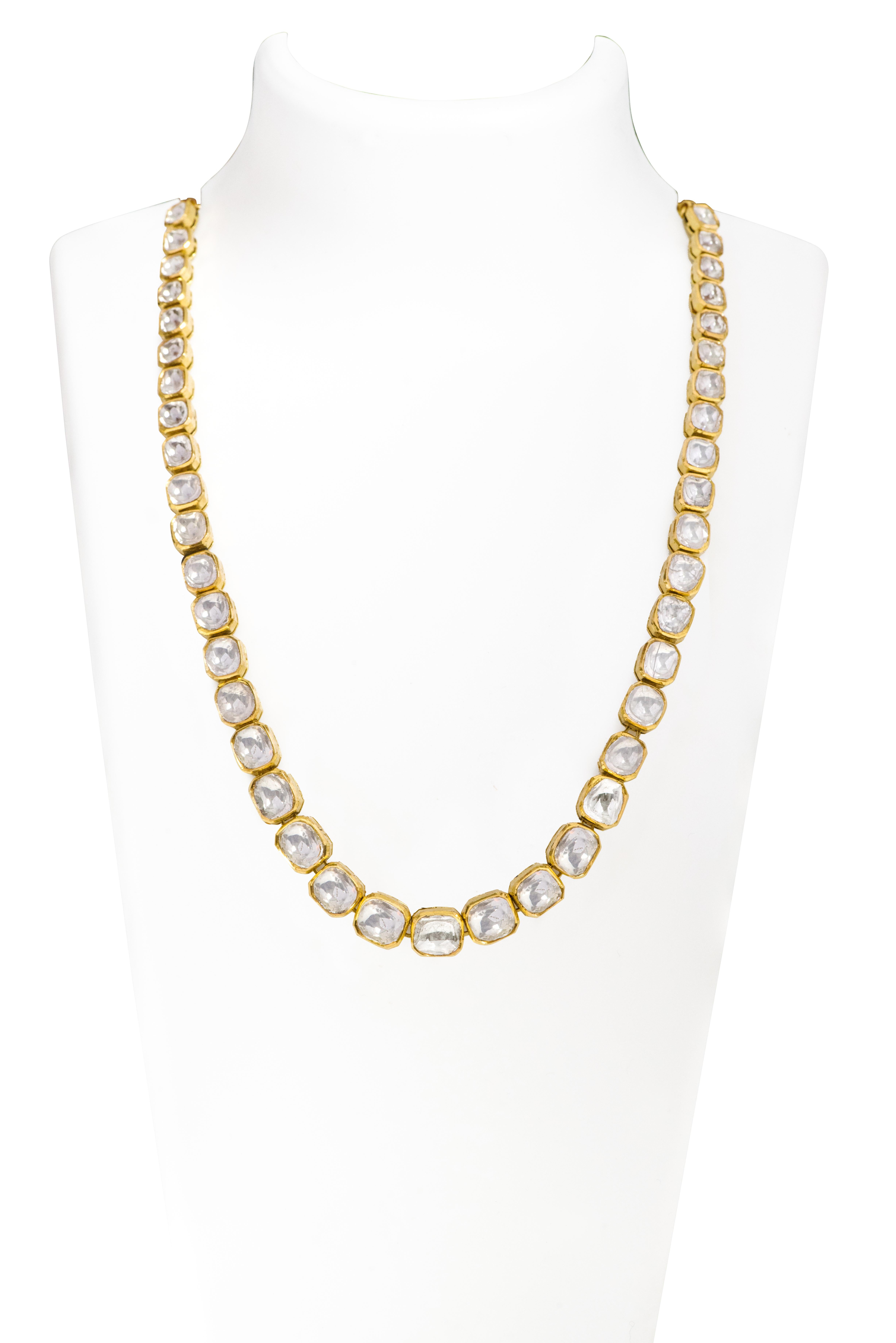 18 Karat Gold 14,13 Karat Diamant-Halskette, handgefertigt mit mehrfarbiger Emaille im Angebot 2