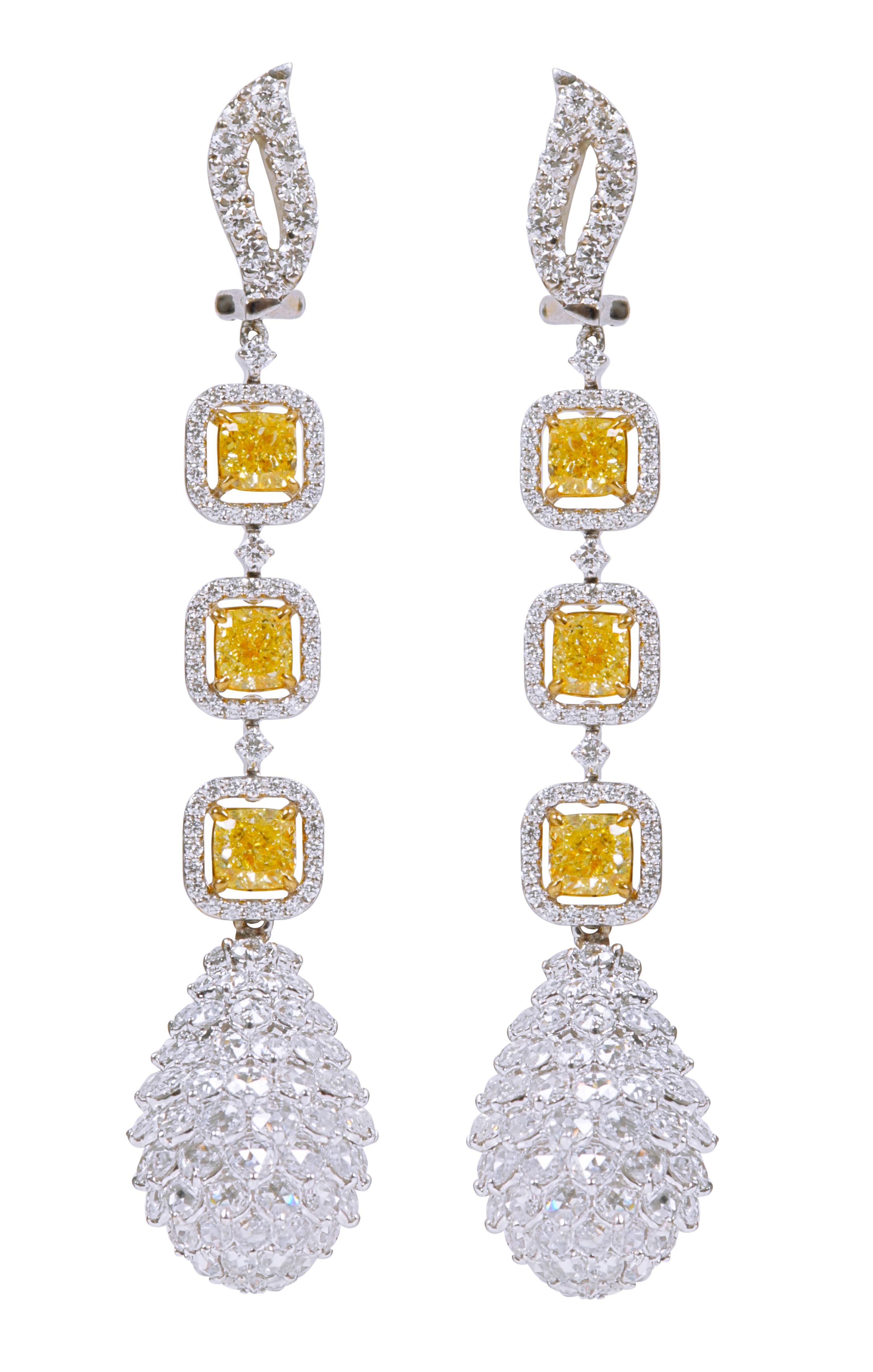 diamond pineapple earrings
