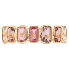 18 Karat Gold 1.6 Carat Tourmaline Band Ring