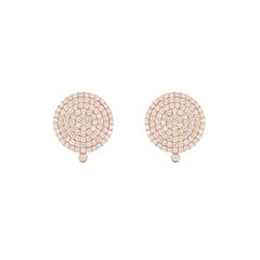 18 Karat Gold 1.78 Carat Diamond Stud Earrings