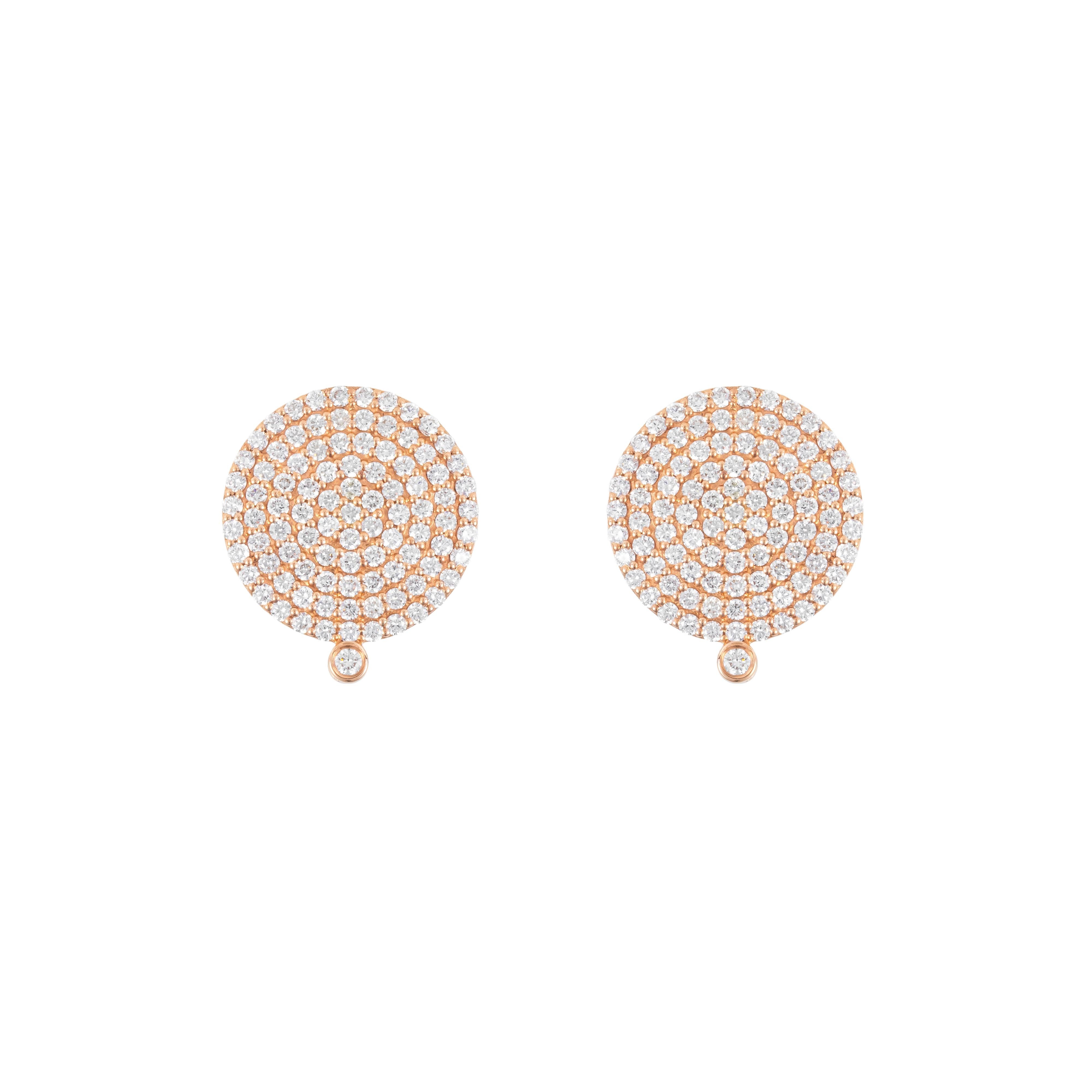 Pendientes de oro de 18 quilates con diamantes de 1,78 quilates