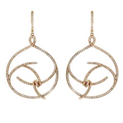 18 Karat Gold 2.10 Carat Diamond Earrings