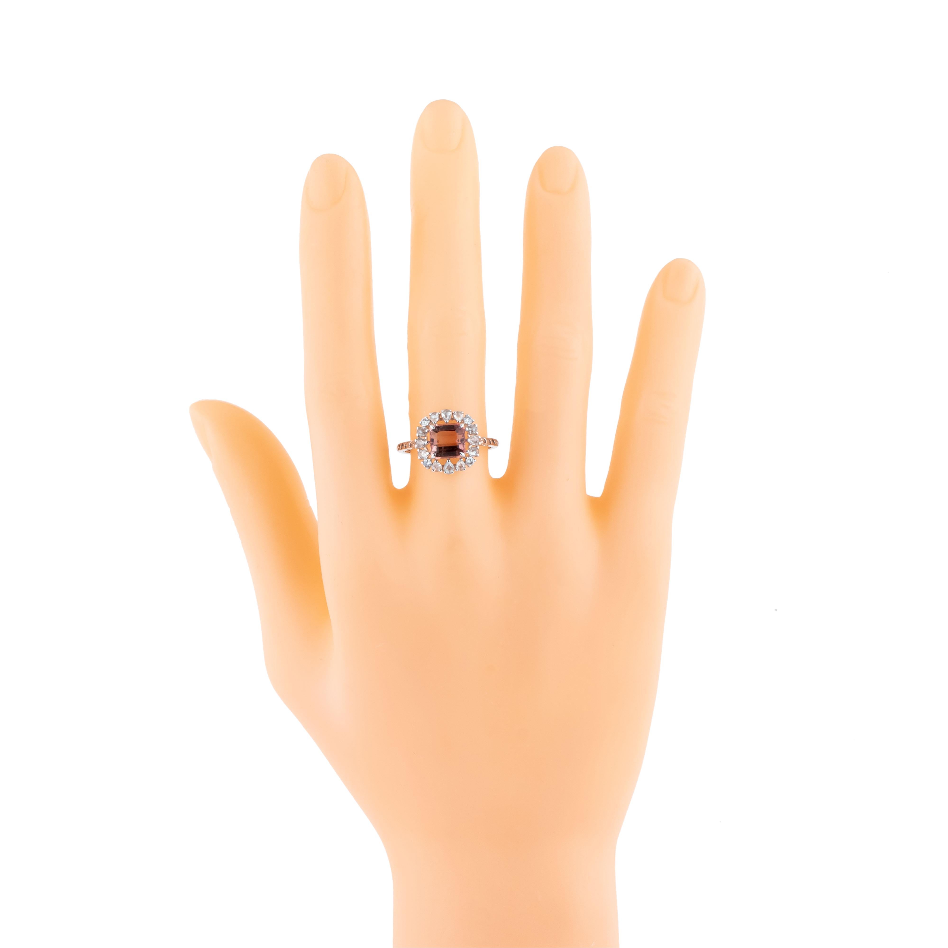 18 Karat Gold 2,12 Karat Diamant und Turmalin Mode-Ring (Zeitgenössisch) im Angebot