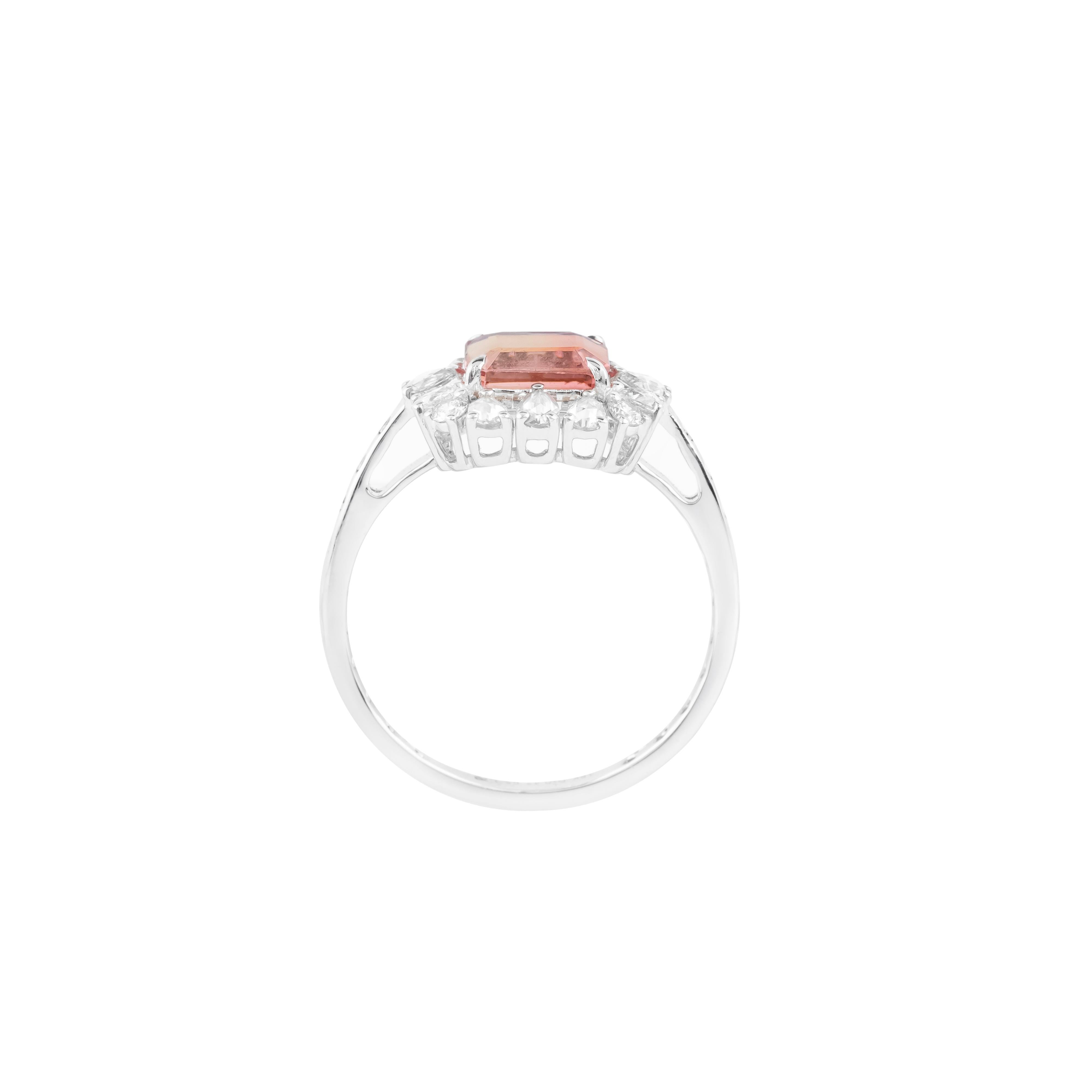 18 Karat Gold 2,12 Karat Diamant und Turmalin Mode-Ring Damen im Angebot