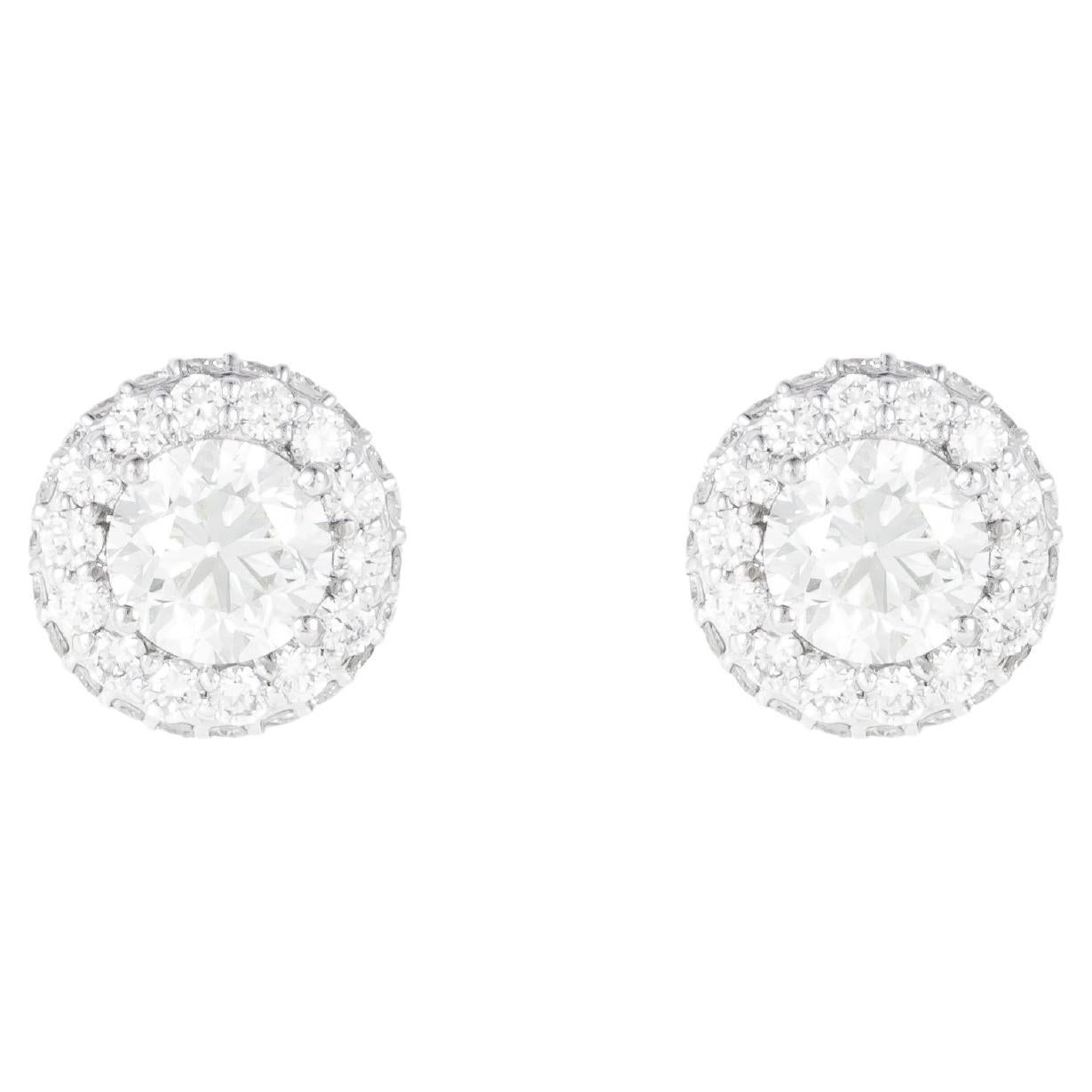 Pendientes de oro de 18 quilates con diamantes de 2,15 quilates