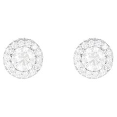 18 Karat Gold 2.15 Carat Diamond Stud Earrings