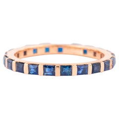 18 Karat Gold 2.15 Carat Sapphire Infinity Band Ring