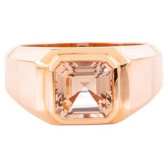 18K Gold 2.2ct Morganite Solitaire Ring by Gems Paradise, India