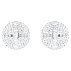 18 Karat Gold 2.266 Carat Diamond Stud Earrings