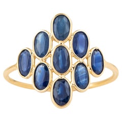 Anillo Cóctel Zafiro Oro 18 Kilates 2,35 Quilates