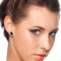 Meghna Jewels Ohrstecker aus 14 Karat Gold mit Opal und Diamant