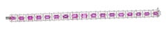 18 Karat Gold 24.80 Carat Sapphire and Diamond Contemporary Style Bracelet