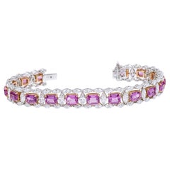 Zeitgenössisches Armband aus 18 Karat Gold mit 24,80 Karat Saphiren und Diamanten