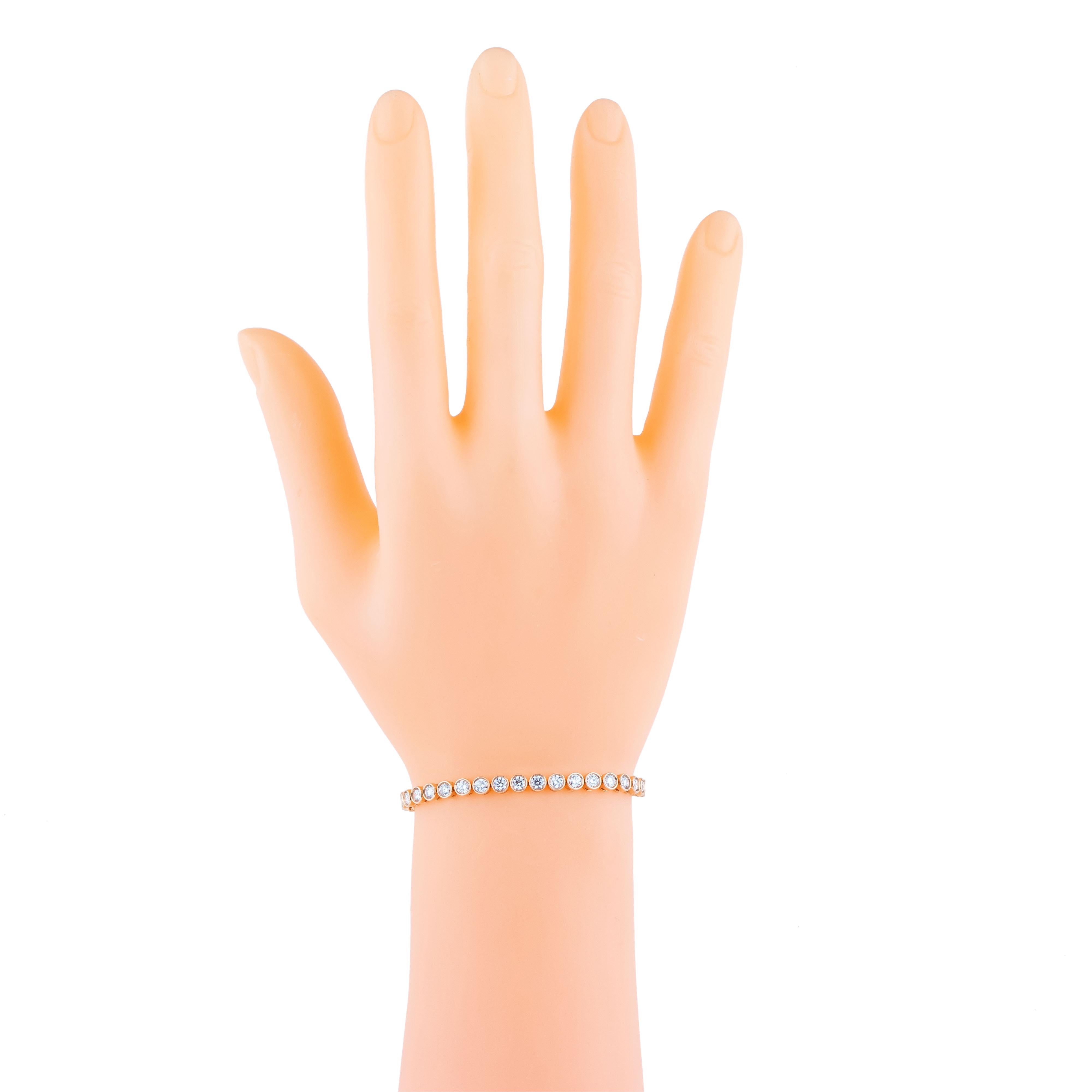 Bracciale Tennis in oro 18 carati con diamanti da 2,78 carati In condizioni Nuovo in vendita a Jaipur, IN