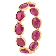 18K Gold 2.8ct Ruby Infinity Ring by Designer Gems Paradise, India