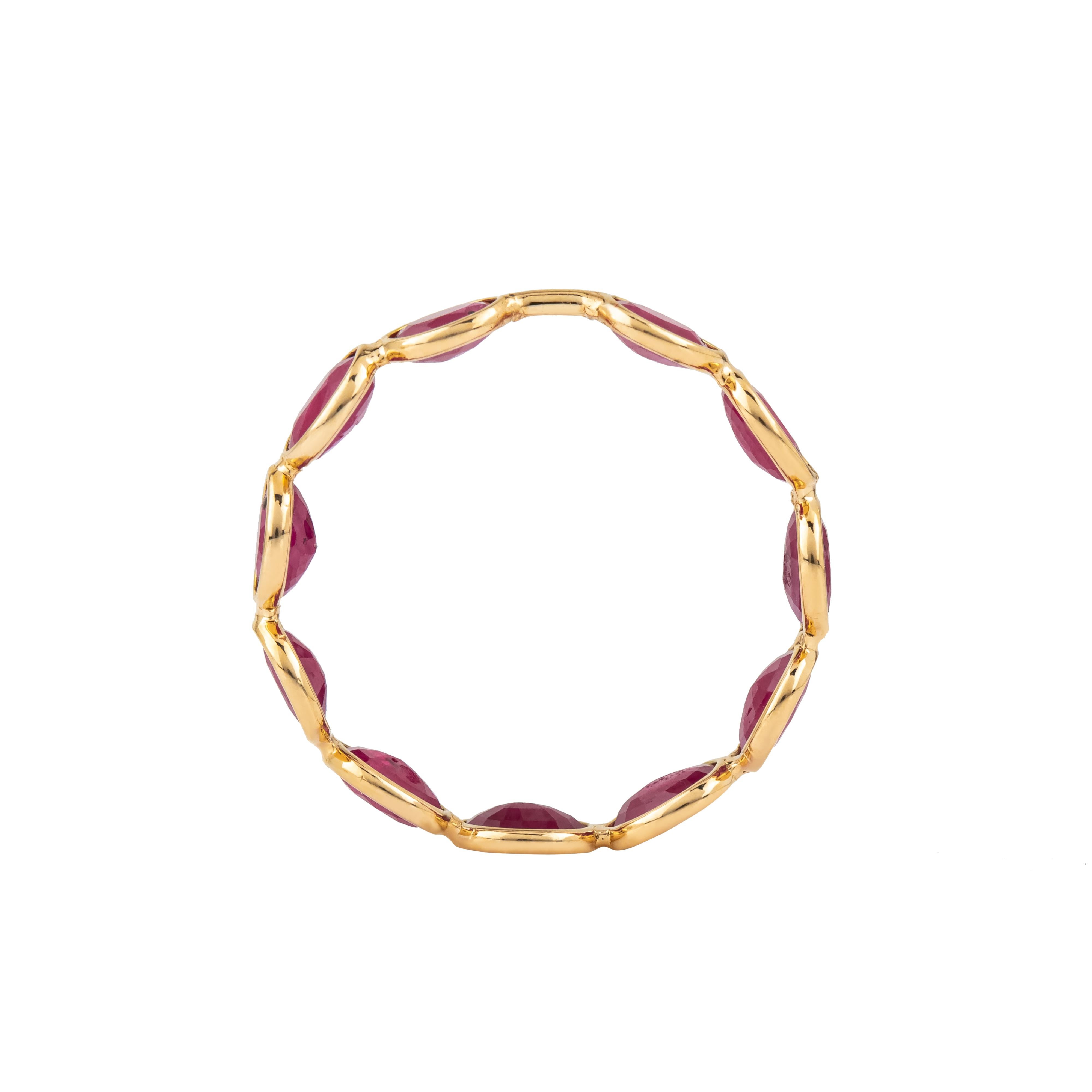 Taglio brillante Anello Infinity in oro 18 carati con rubino da 2,8 carati in vendita