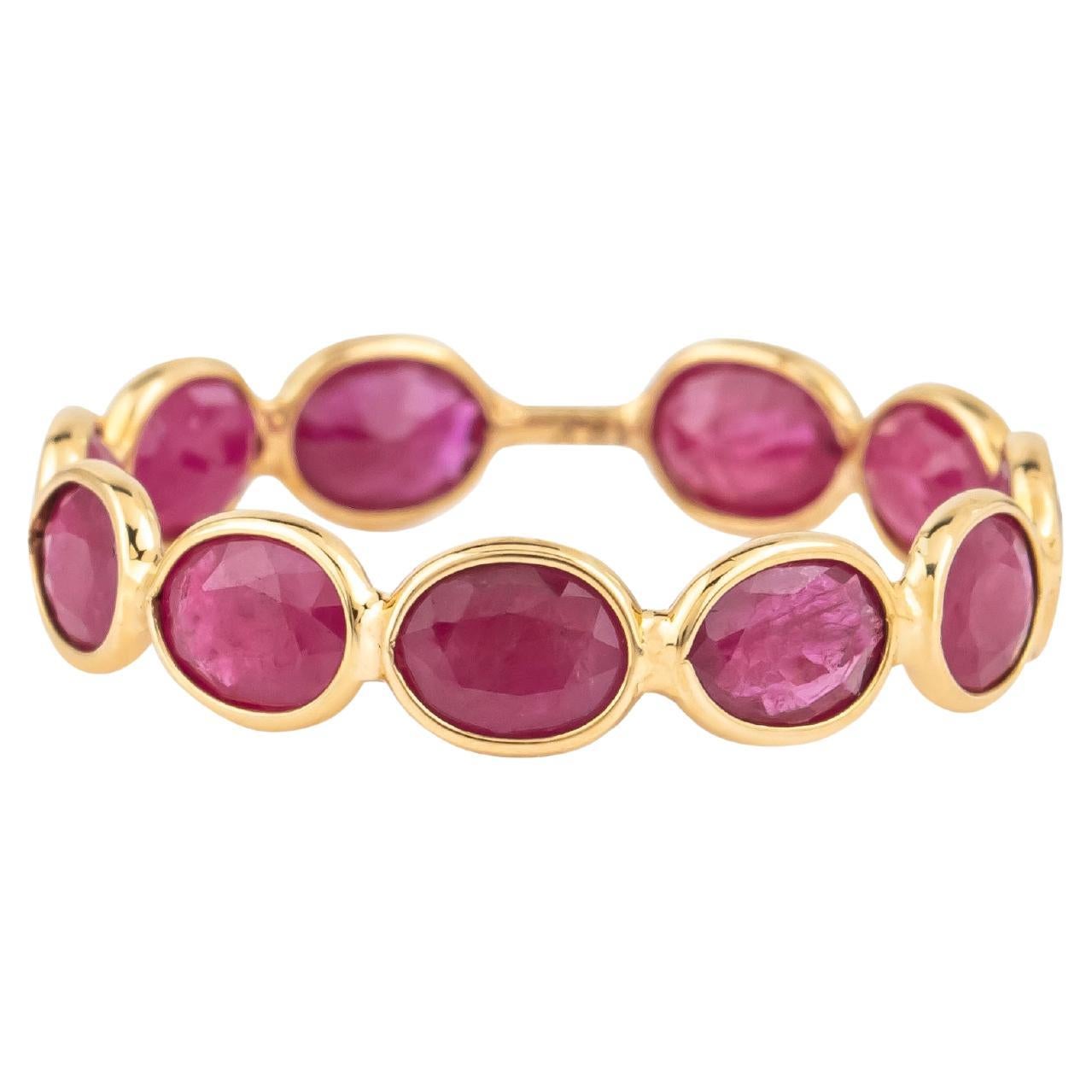 Anello Infinity in oro 18 carati con rubino da 2,8 carati in vendita