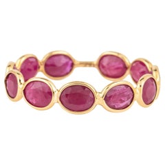 Anello Infinity in oro 18 carati con rubino da 2,8 carati