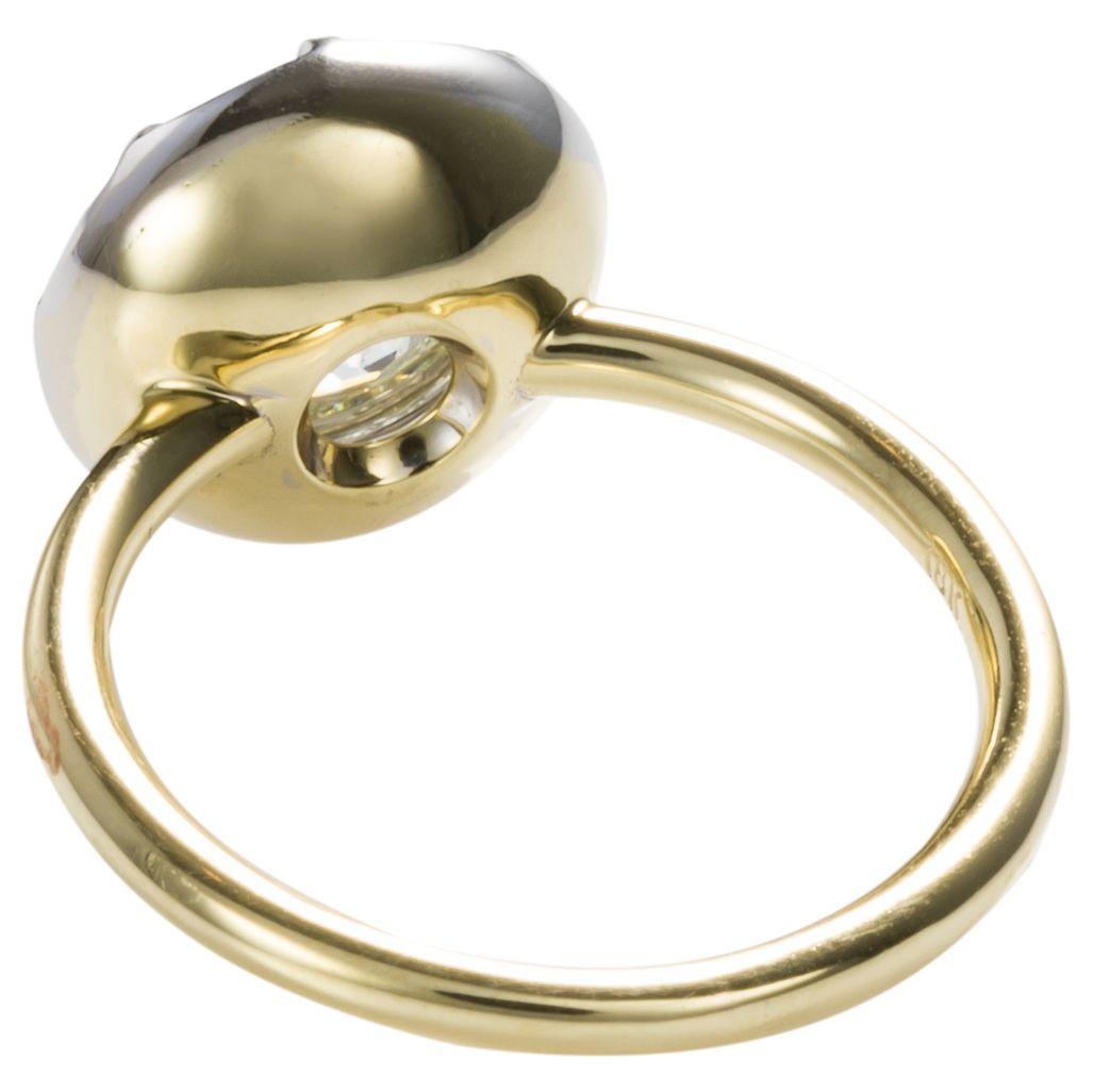 Victorian 18 Karat Gold 2.82 Carat Old Mine Brilliant Diamond Solitaire Engagement Ring For Sale