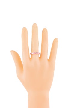 18 Karat Gold 2.82 Carat Pink Sapphire Eternity Ring
