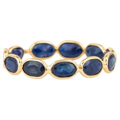 Anillo de oro de 18 quilates con zafiro de 3,2 quilates