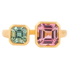 18 Karat Gold 3,21 Karat Turmalin Mode-Ring