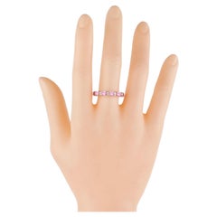 18 Karat Gold 3.23 Carat Diamond and Pink Sapphire Infinity Cocktail Ring