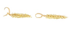 18 Karat Gold 34.56 Carat Fancy Diamond Briolette Drop Earrings