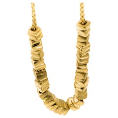 Collana di 36 perline in oro 18 carati
