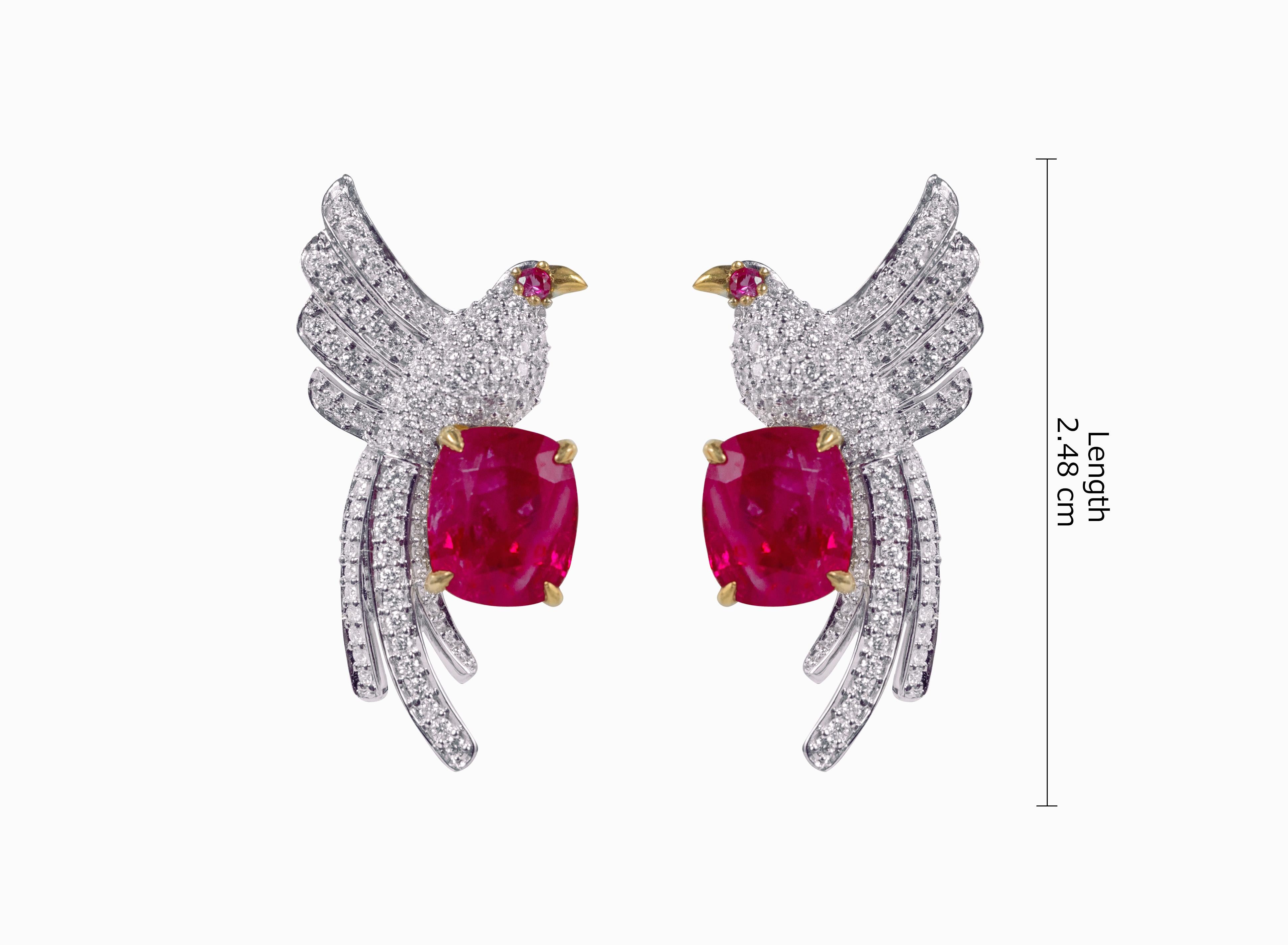 burma ruby earrings