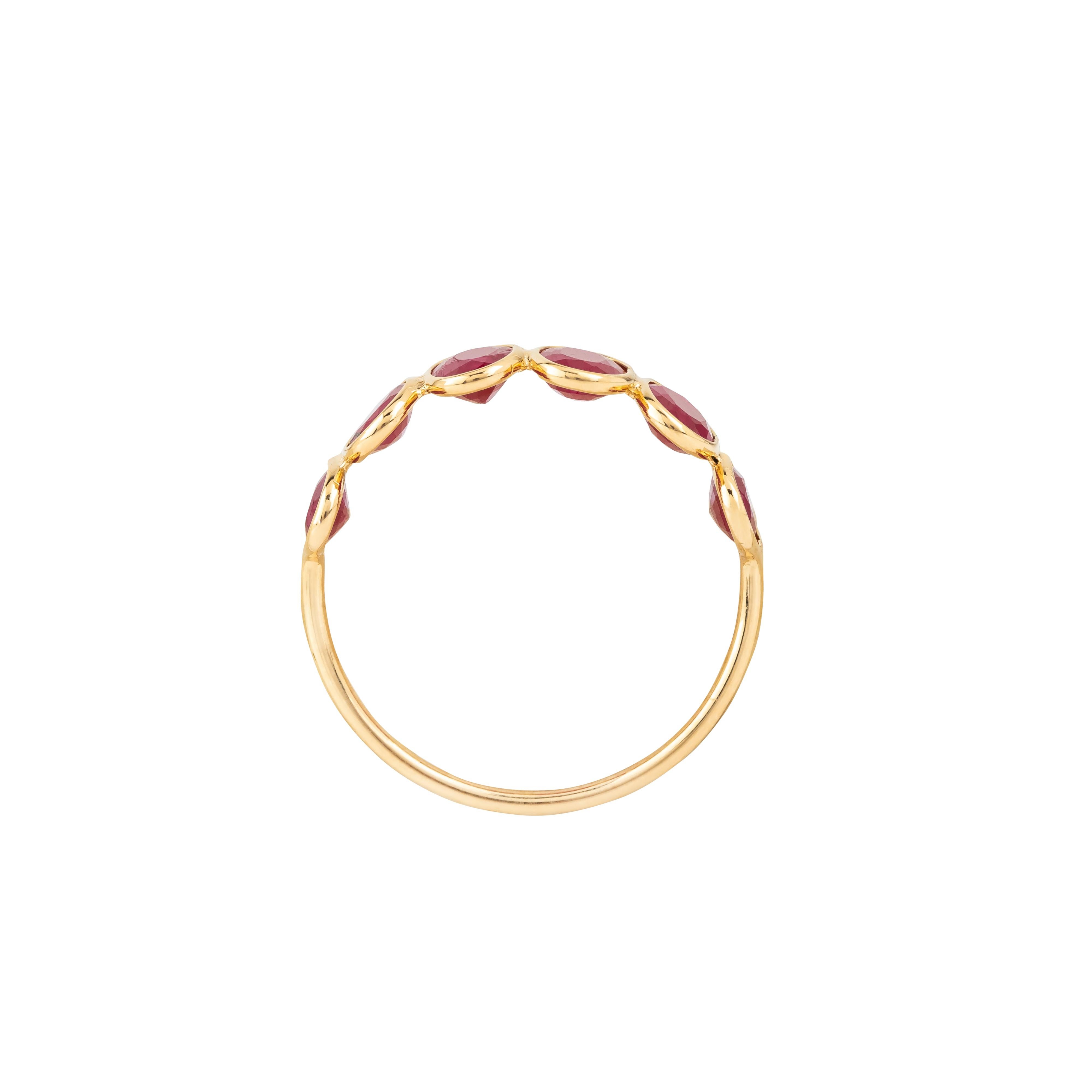 A perfect harmony of vibrant hues, the 18 Karat Gold 3.85 Carat Multi-Sapphire Eternity Ring showcases a continuous band of meticulously selected sapphires. Each sapphire, carefully cut and polished to enhance its natural brilliance, is set in a