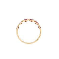 18 Karat Gold 3.85 Carat Multi-Sapphire Eternity Ring