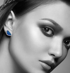 18 Karat Gold 4,04 Karat Opal-Diamant-Ohrstecker