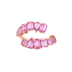 18 Karat Gold 4.29 Carat Pink Sapphire Fashion Ring